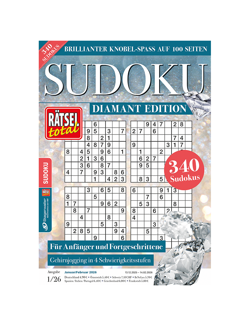 Rätsel total Sudoku Diamant Edition 1/26