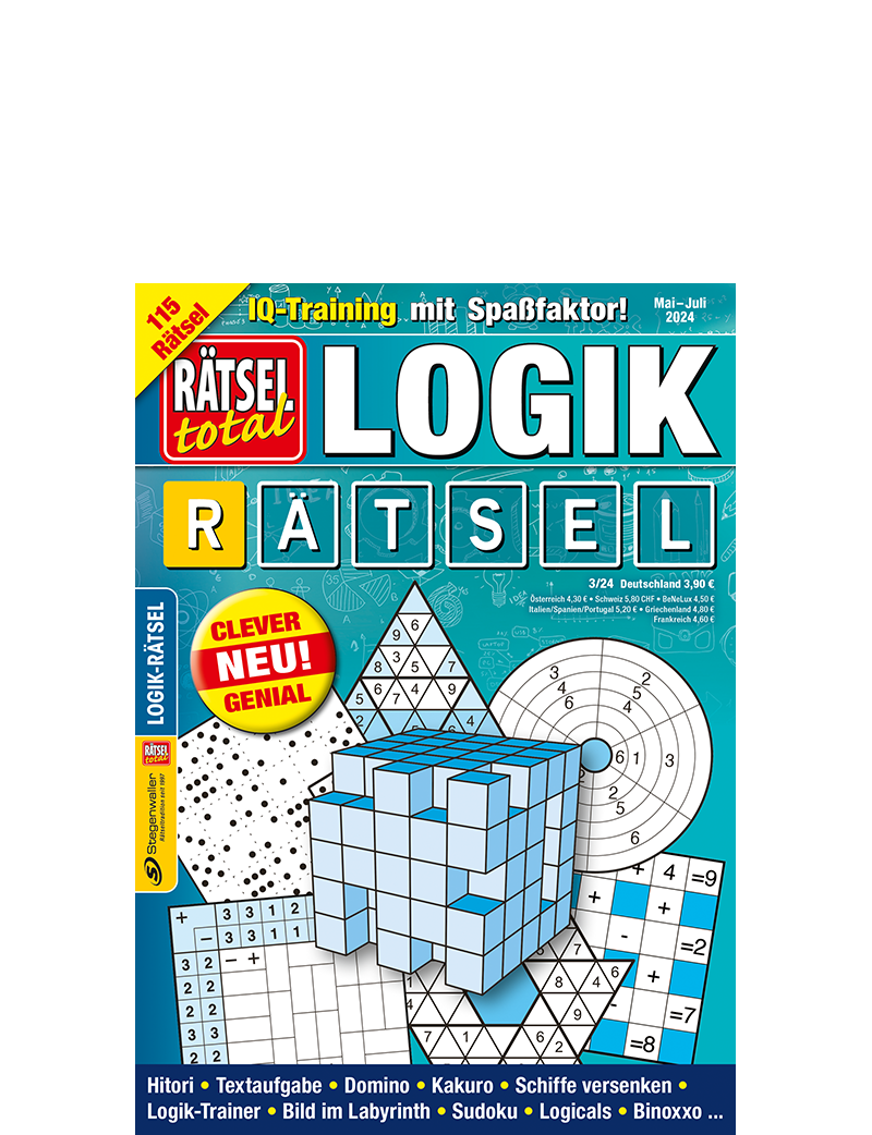 Zeitschriften online kaufen - Rätsel total - Logik Rätsel 3/24