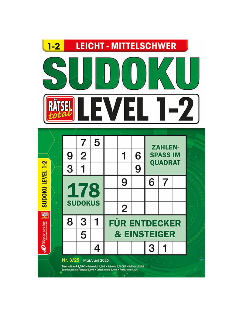 Rätsel total Sudoku Level 1-2 3/25