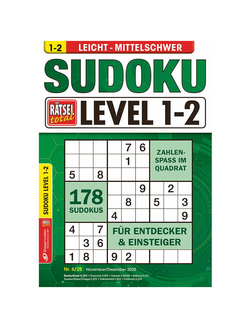 Rätsel total Sudoku Level 1-2 6/25