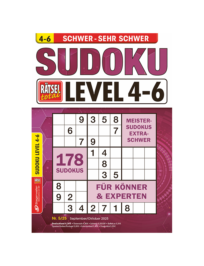 Rätsel total Sudoku Level 4-6 5/25