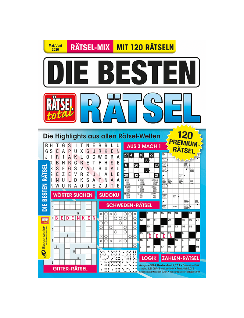 Rätsel total Die besten Rätsel 3/26