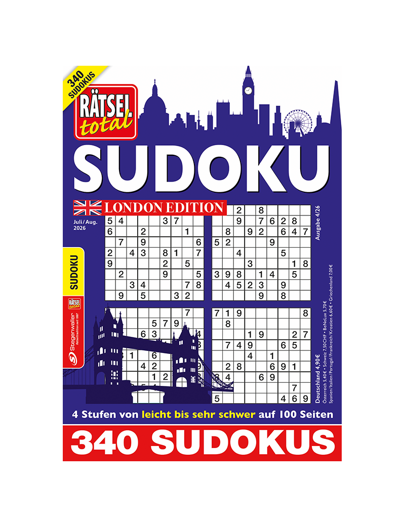 Rätsel total Sudoku London Edition 4/26
