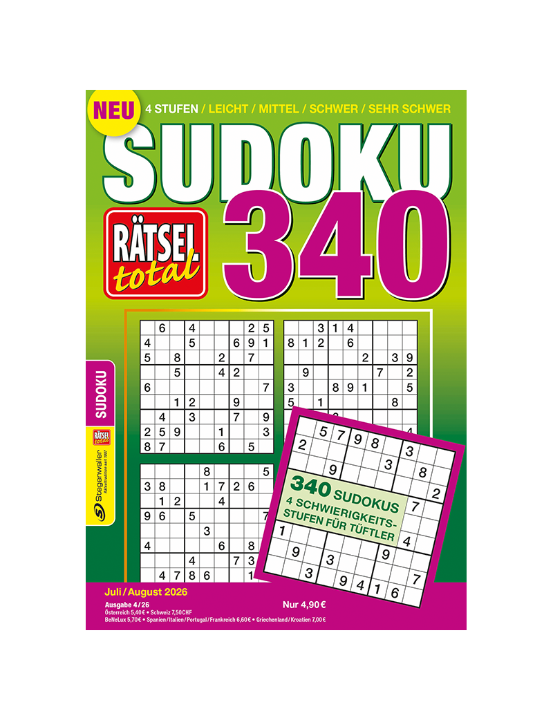 Rätsel total Sudoku 340 4/26