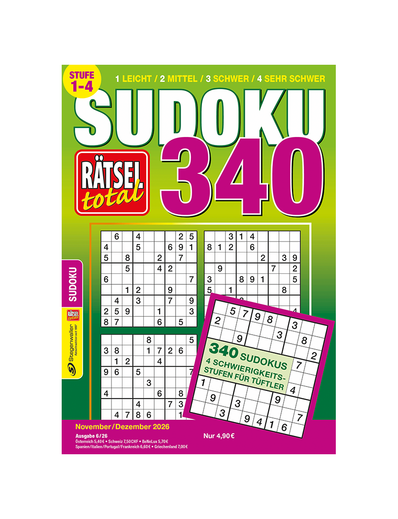 Rätsel total Sudoku 340 6/26