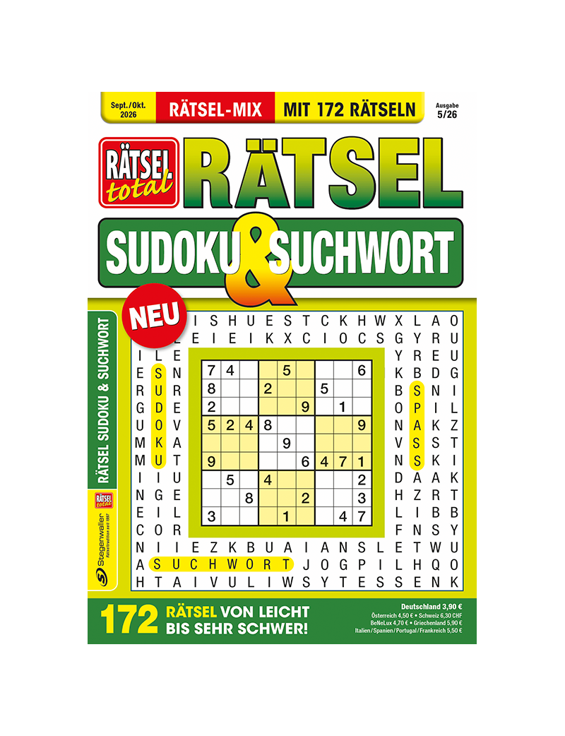 Rätsel total Sudoku & Suchwort 5/26