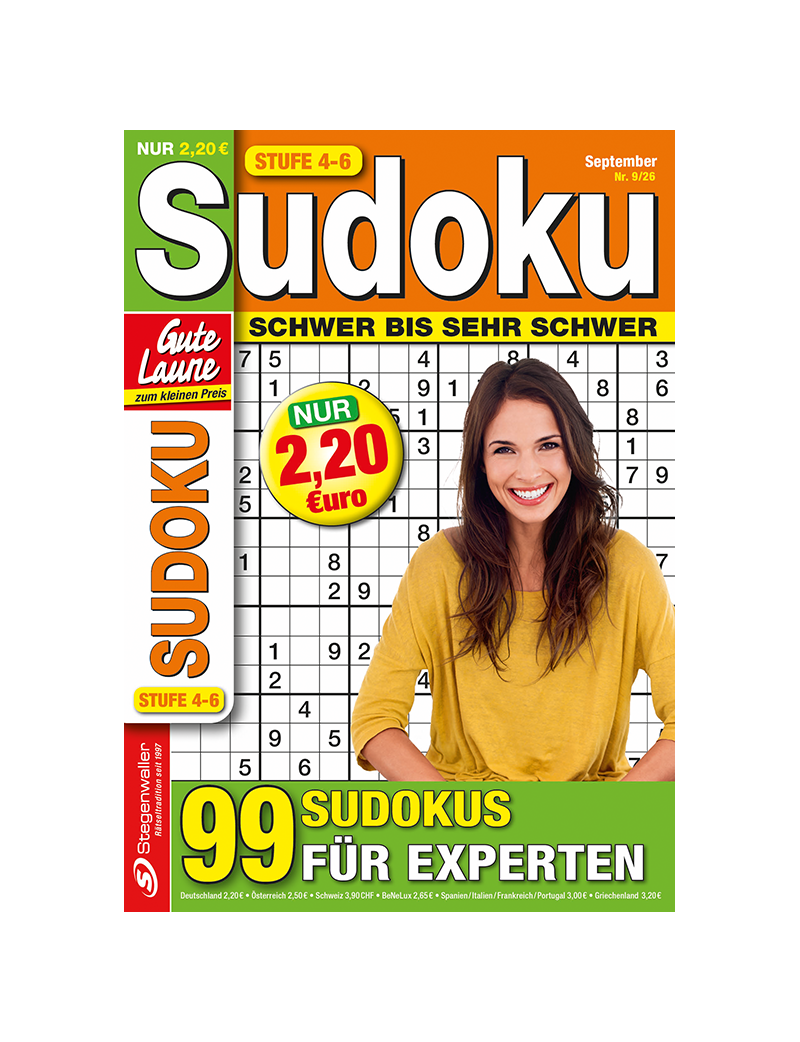 Gute Laune zum kleinen Preis Sudoku Stufe 4–6
