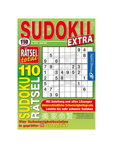 Rätsel total - Extra Sudoku 3/24
