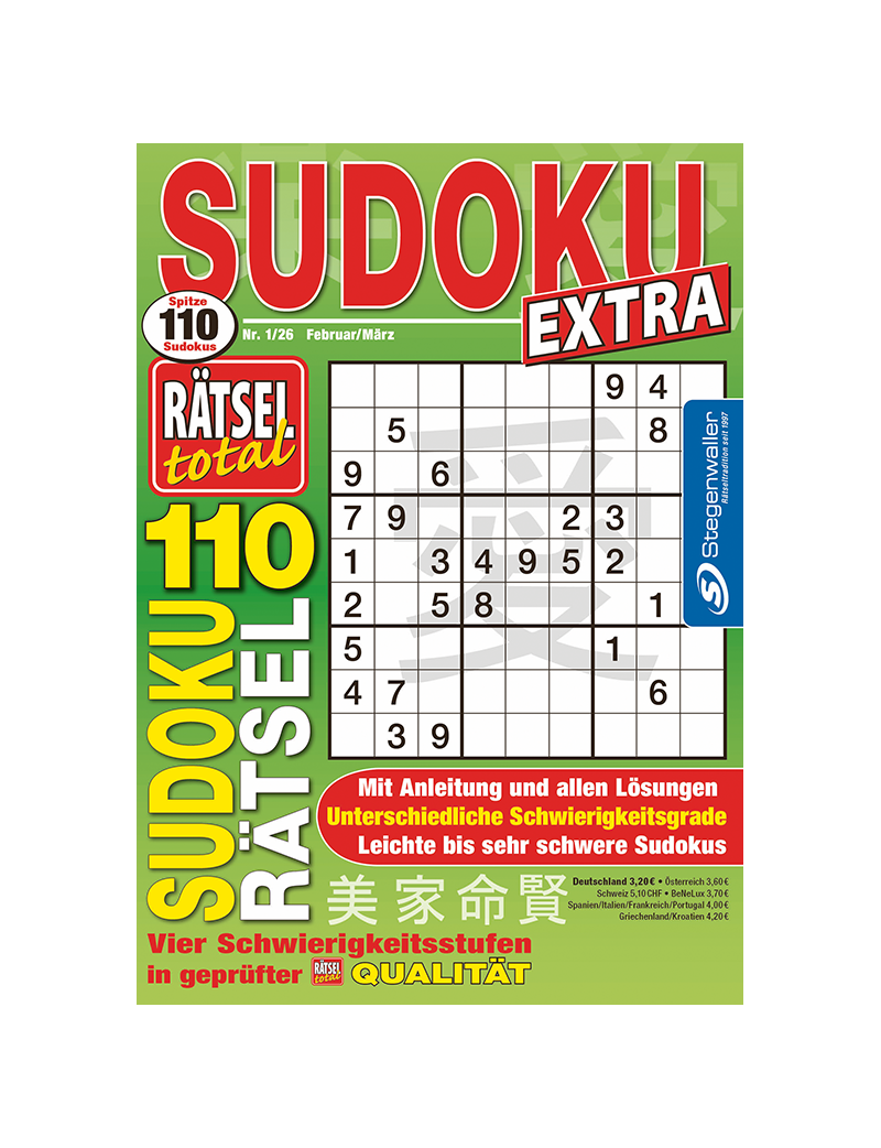 Rätsel total Extra Sudoku 1/26