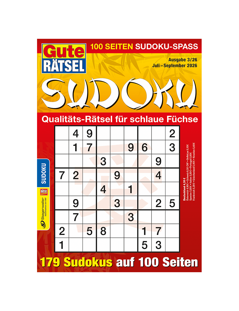 Gute Rätsel Sudoku 3/26