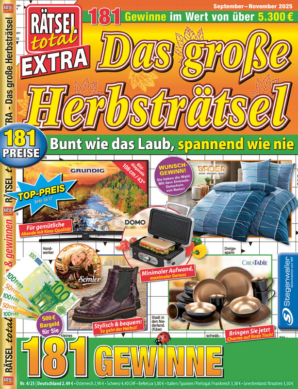 Rätsel total Extra Das große Herbsträtsel 4/25