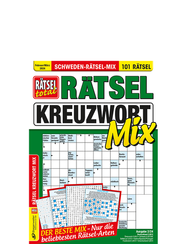 Rätsel total - Rätsel Kreuzwort Mix 2/24