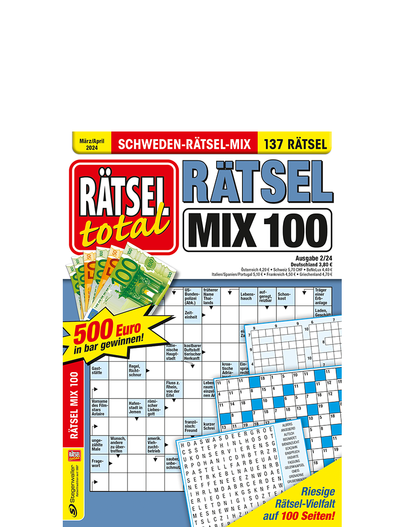 Rätsel total - Rätsel Mix 100 2/24